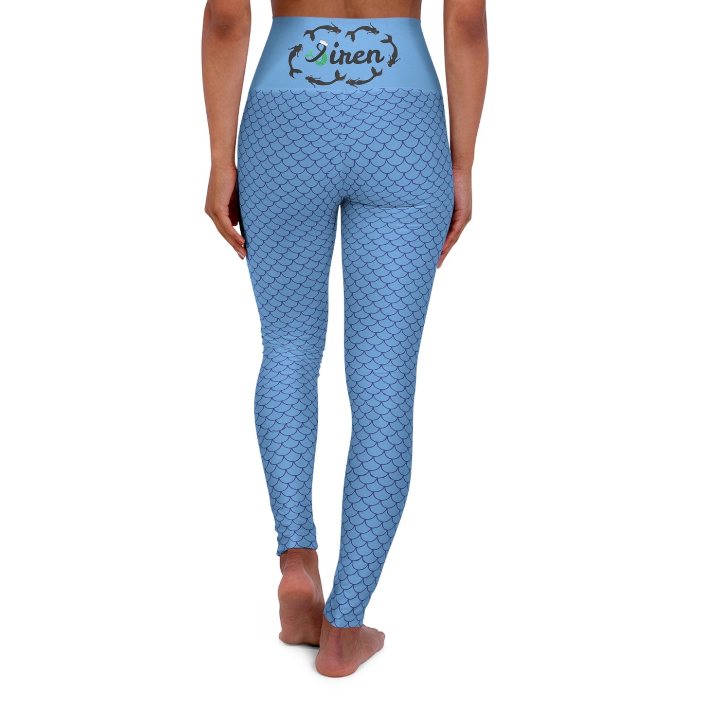 Siren (Mermaid) Blue High Waisted Yoga Leggings