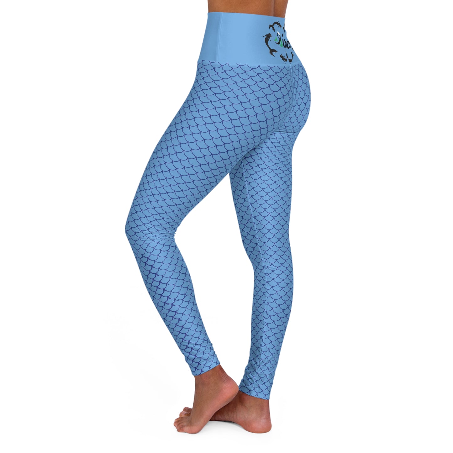 Siren (Mermaid) Blue High Waisted Yoga Leggings