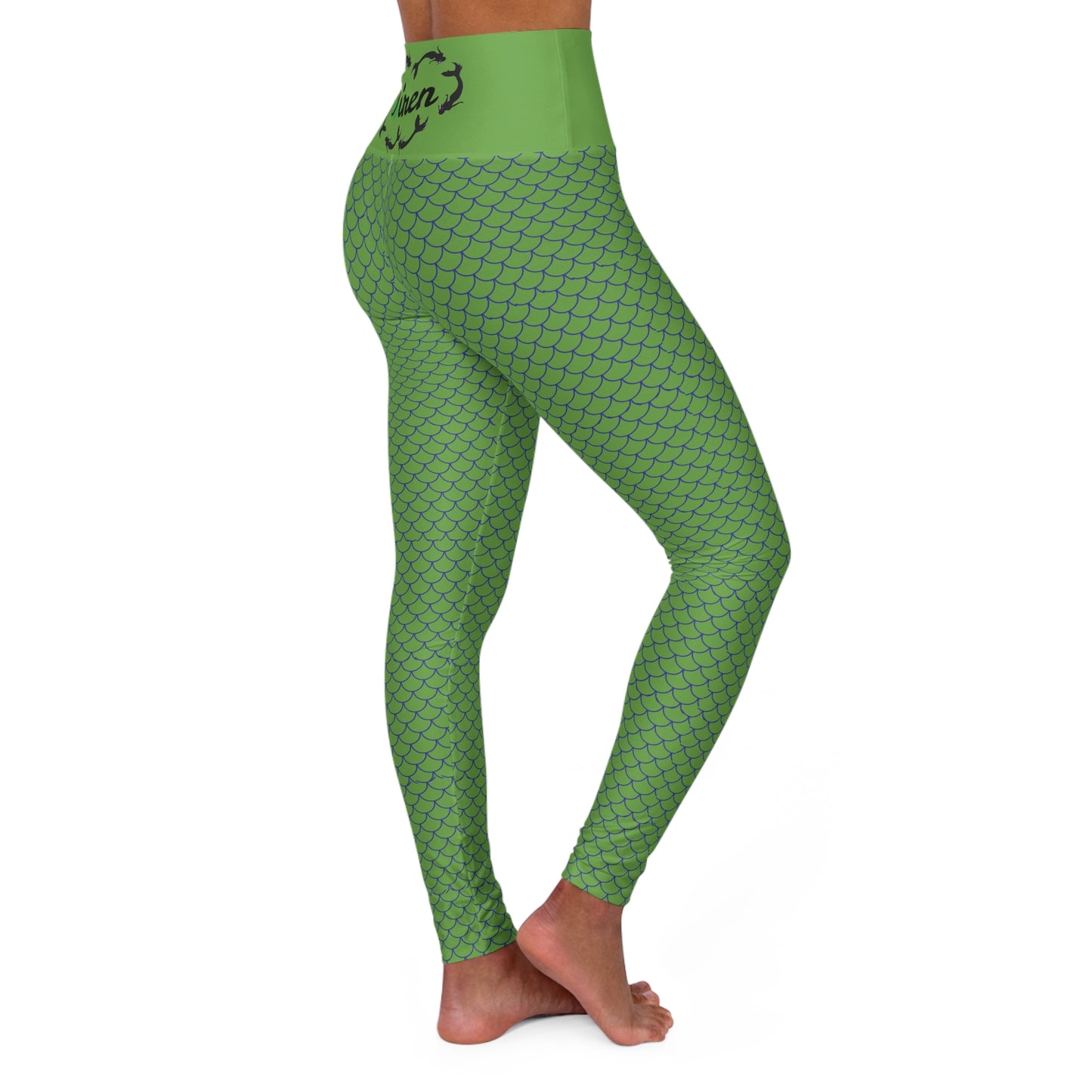 Siren (Mermaid) Green High Waisted Yoga Leggings