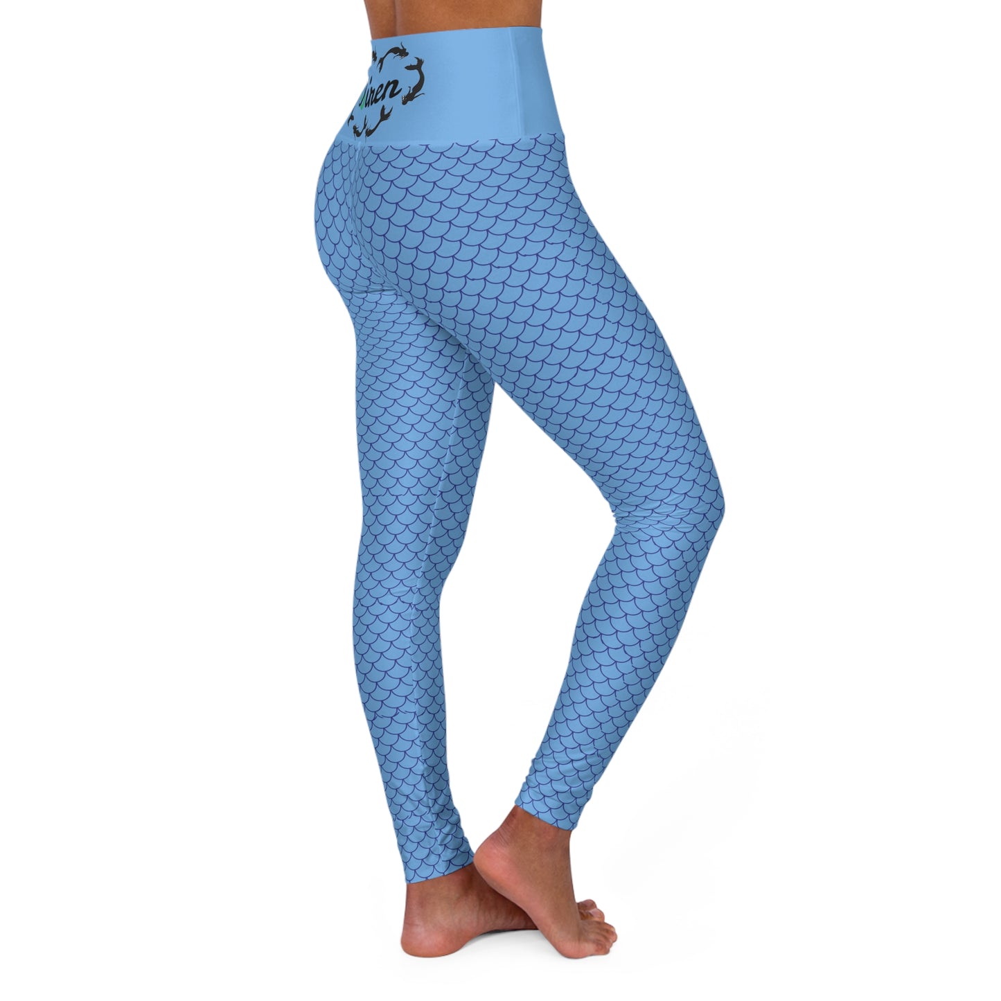 Siren (Mermaid) Blue High Waisted Yoga Leggings